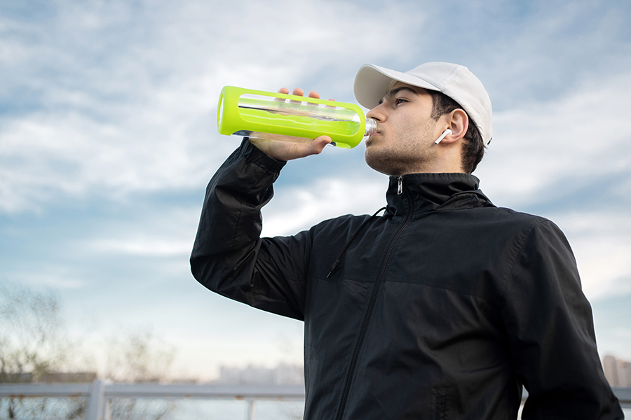 electrolyte powder mixed into water for hydration