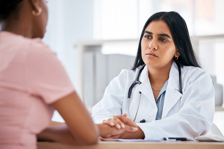 A1C blood test results being reviewed in a clinical setting